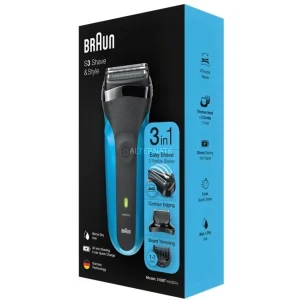 Offres ⌛ Braun Series 3 310BT Rasoir à Grille Tondeuse Noir, Bleu 🥰 12