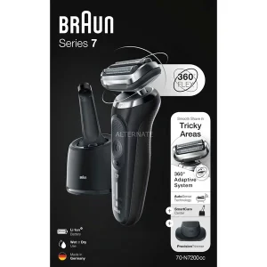 Sortie 🧨 Braun Series 7 70-N7200cc Rasoir à Grille Tondeuse Noir ⌛ 8